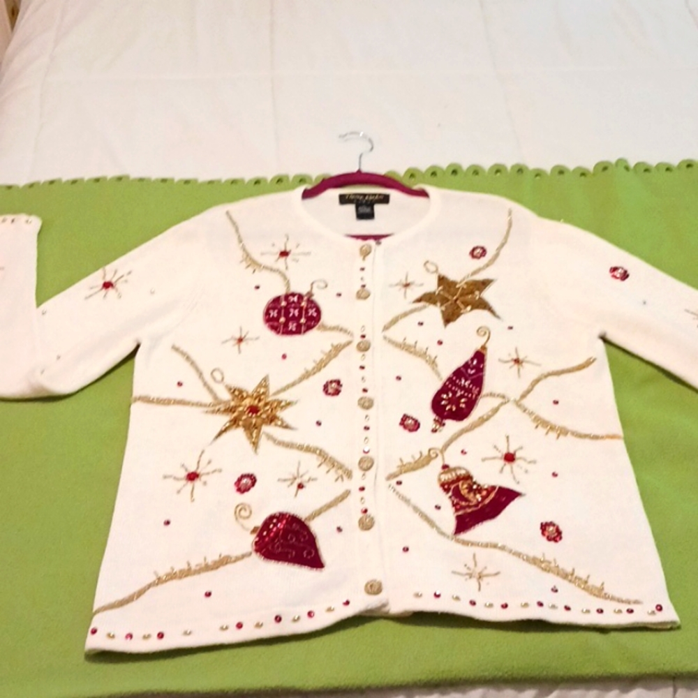 Holiday cardigan sweater